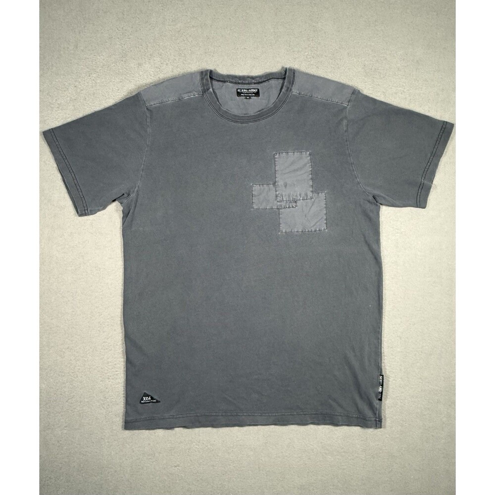 Archival Izzue IZ-X04-ARMY Patchwork Distressed Tee Faded Grey XL   #0024